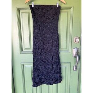 Vintage Peteria Tube Dress 1990s Ruched Stretchy | Black‎ | Women's Size XS